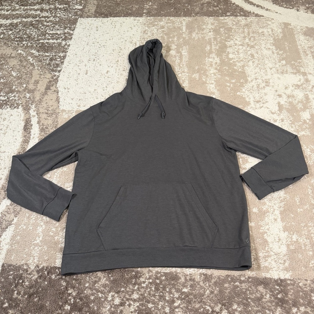 Cozy Earth Sweater Mens XL Gray Bamboo Soft Comfortable Stretch Pocket Hoodie